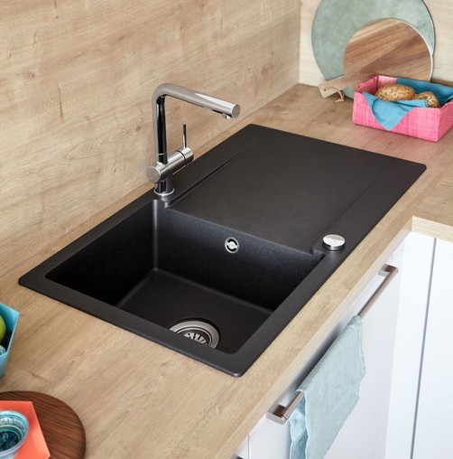 SCHOCK CRISTALITE® kitchen sink and tap