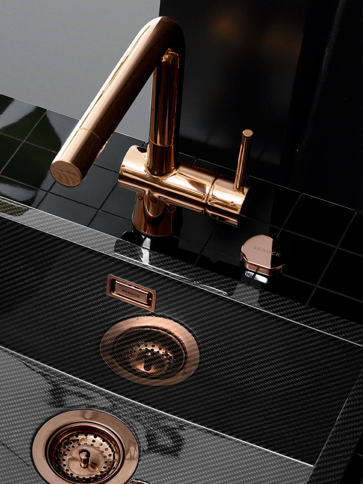 Kitchen taps copper