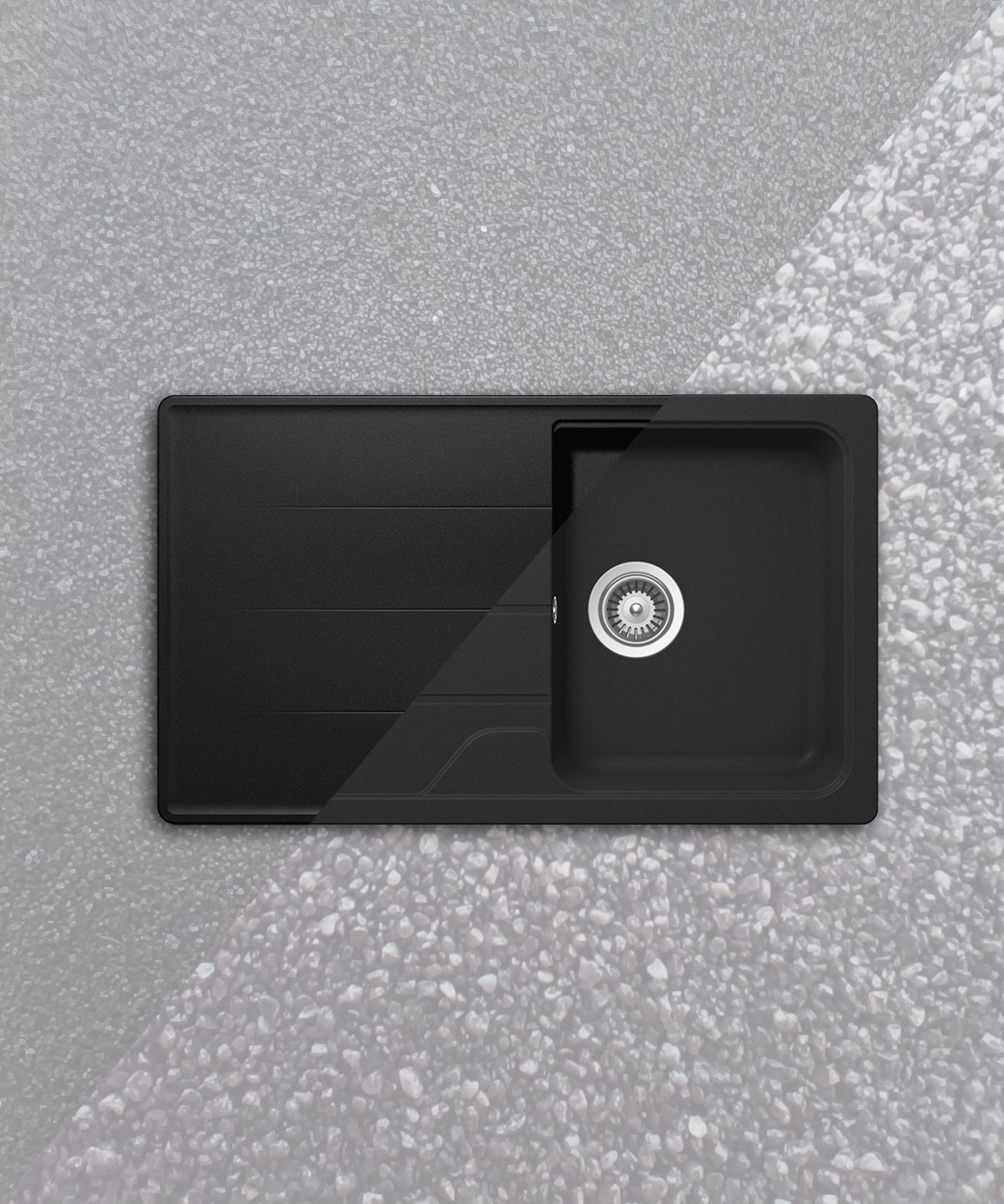 Sinks based on quartz sand