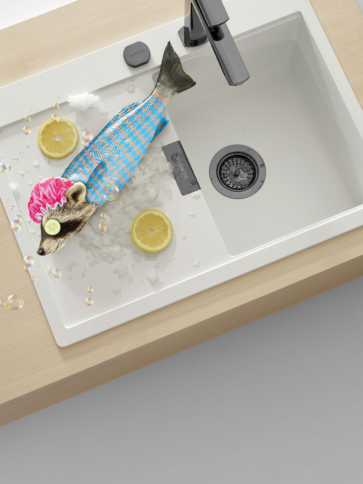 white sinks