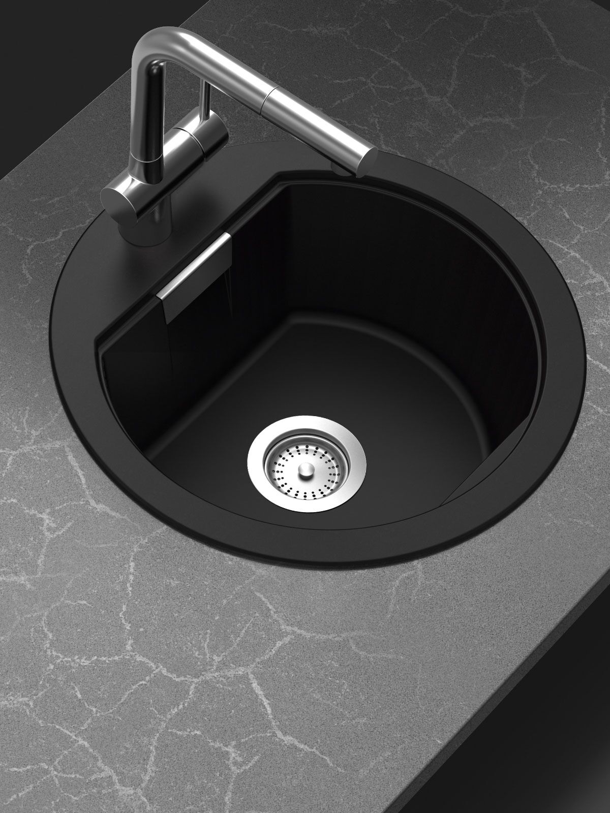 Round kitchen sink