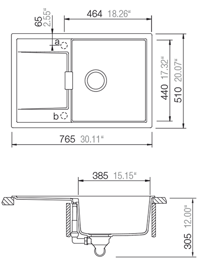 FREGADERO SCHOCK GALAXY N100S A DE 1 SENO CRISTADUR NEGRO PURO